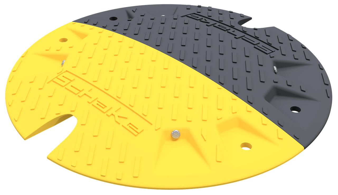 Bodenschwelle - Endstück _x000D_ Höhe: 60 mm_x000D_ Überfahrlänge: 400 mm_x000D_ Gesamtbreite: 215 m