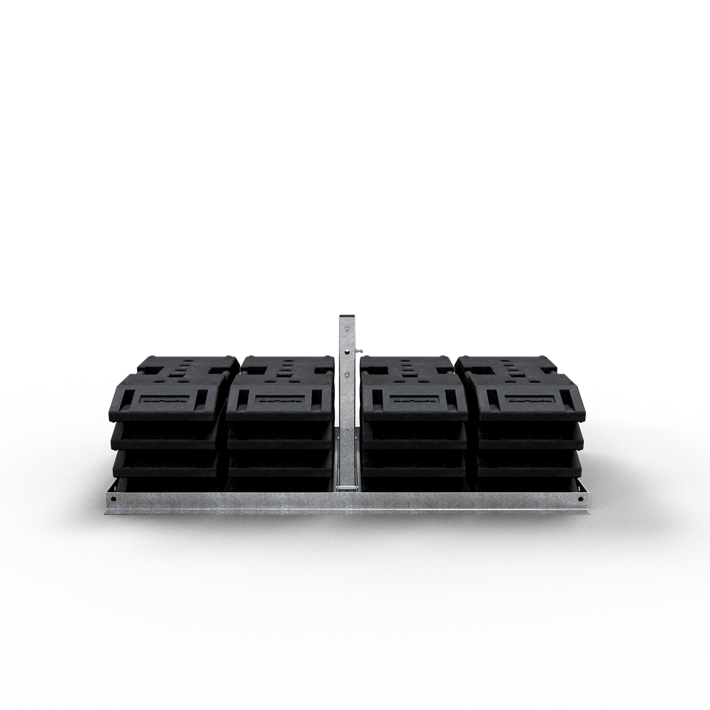 Schilderständer schwer nach TL Typ Interstate_x000D_ zur Aufnahme von Schaftrohren bis 60 x 60 mm, d