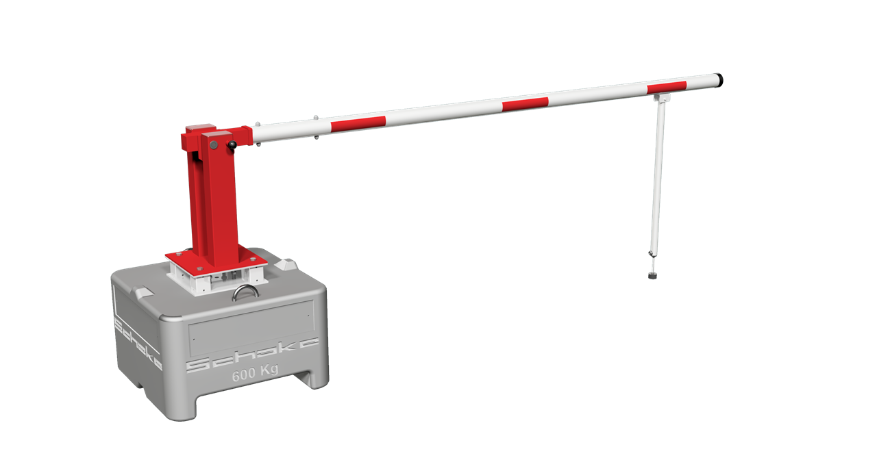 Mobile Handschranke_x000D_ Die mobile Handschranke ist für den Einsatz bei Baustel_x0002_lenzufahrte