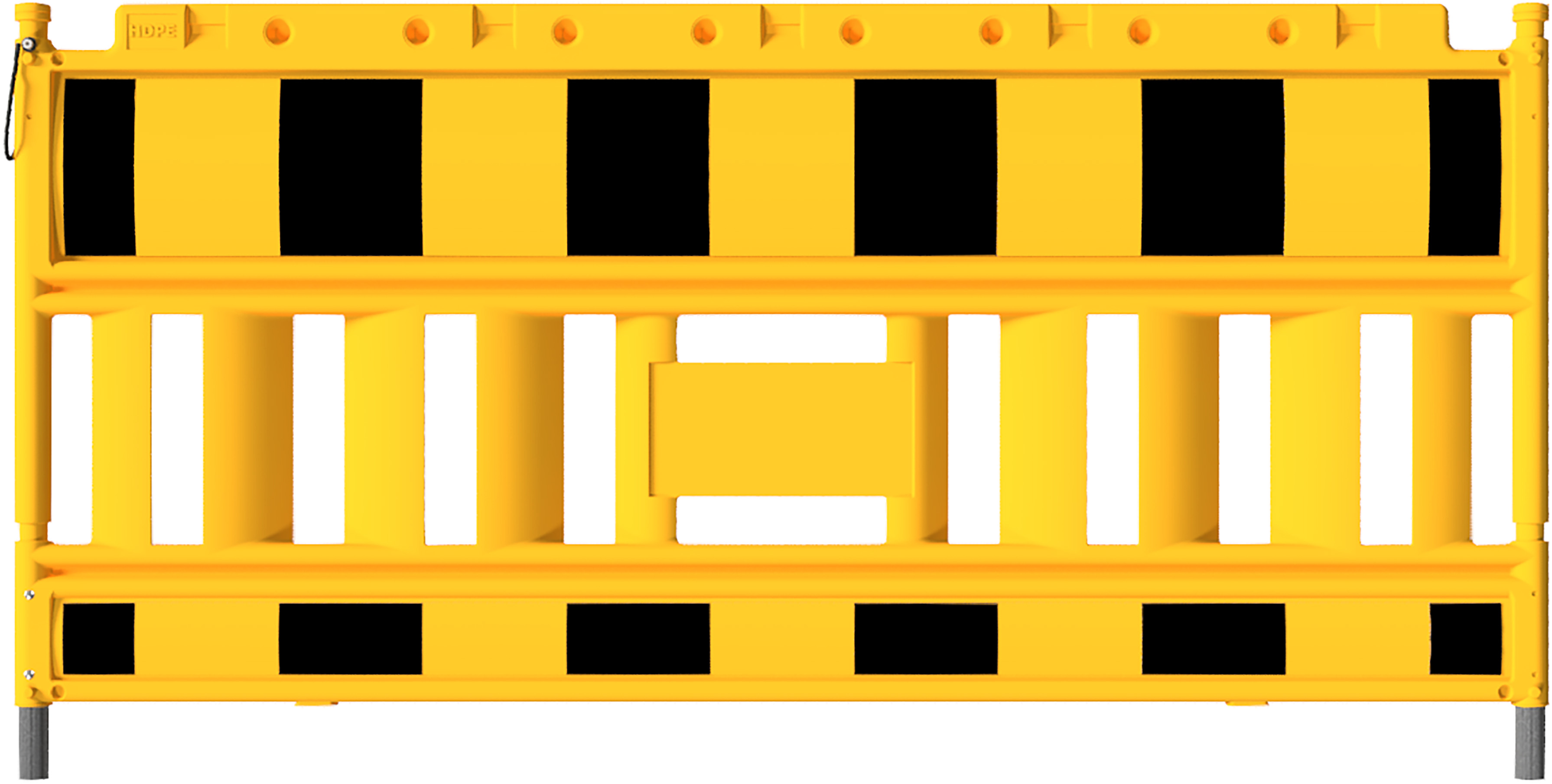 EURO2 Absperrschrankengitter _x000D_ 2,00 m - Typ INDUSTRIE_x000D_ aus Kunststoff (gelb RAL 1023) mi