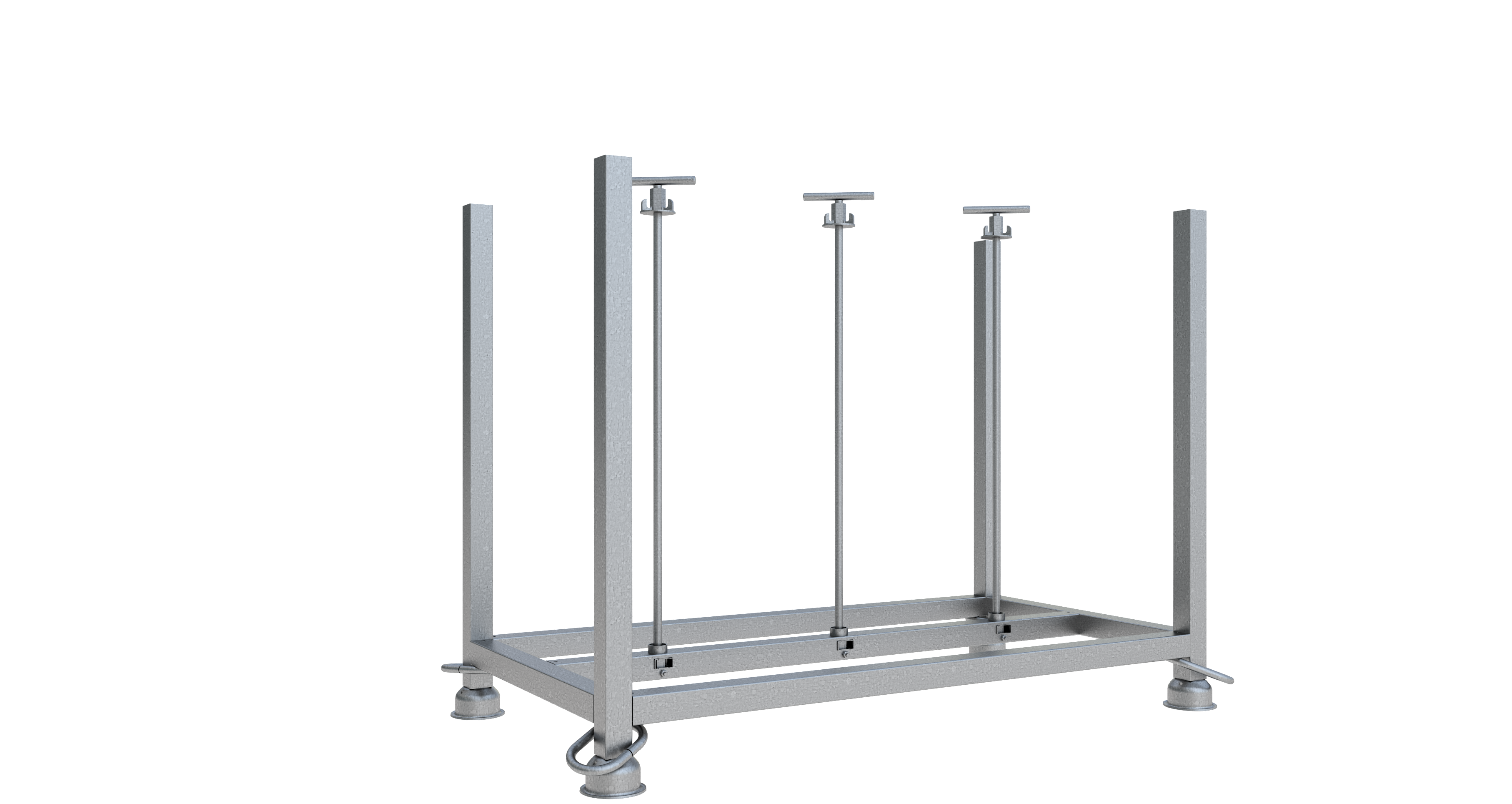 Stapelpalette - GS geprüft_x000D_ Maße: 1,40 m x 0,73 m x 1,31 m,_x000D_ Standrohre und Querholme au