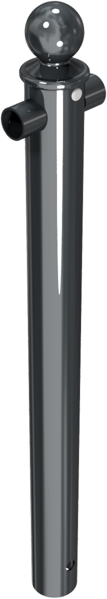 Mittelpfosten für Schutzgeländer_x000D_ Ø60mm, mit Alu-Kugelkopf_x000D_ Gesamtlänge 800mm,_x000D_ fü