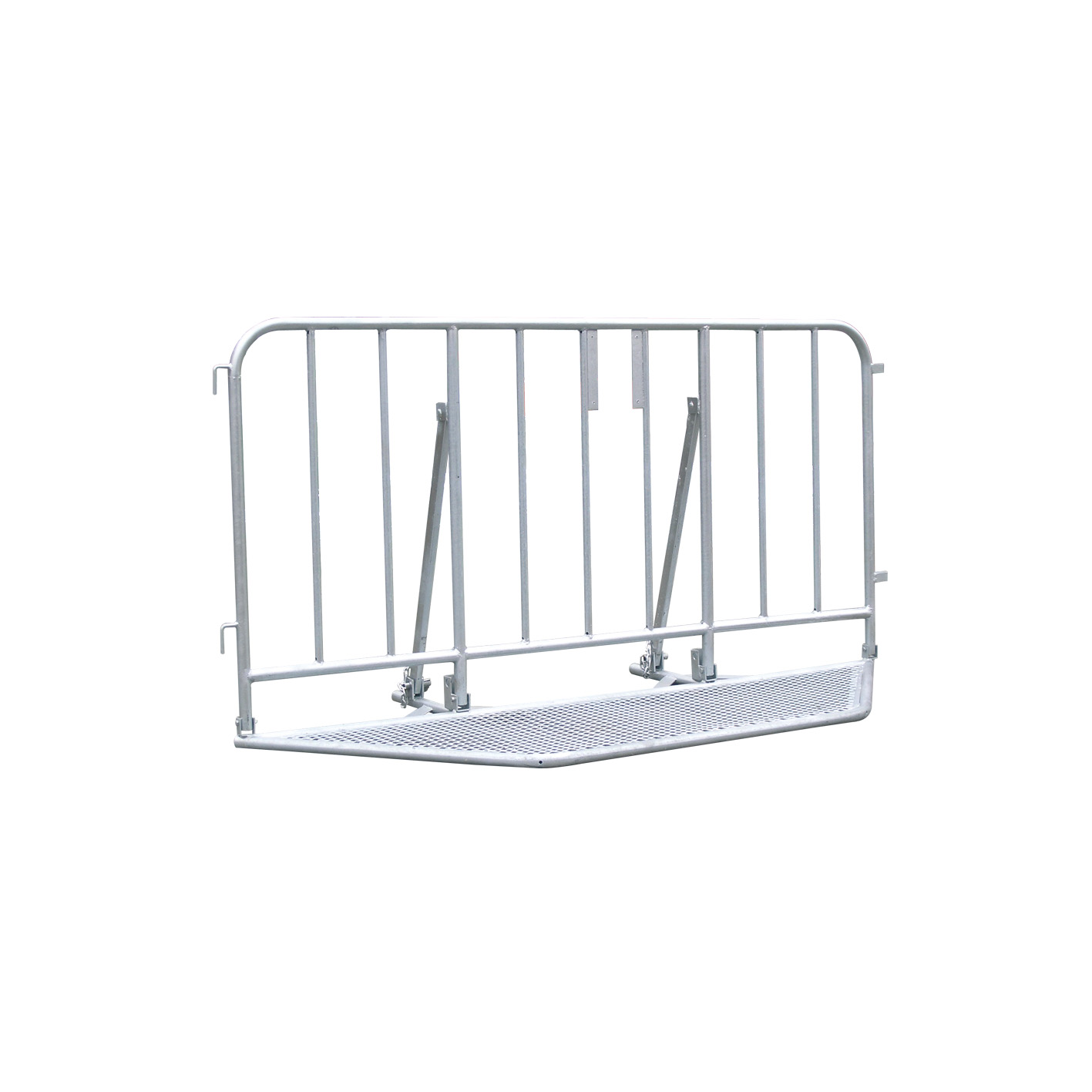 Polizeigitter_x000D_ robustes Stahlgestell für besondere Einsatzbedingungen, _x000D_ aus Ø 33,7 mm R