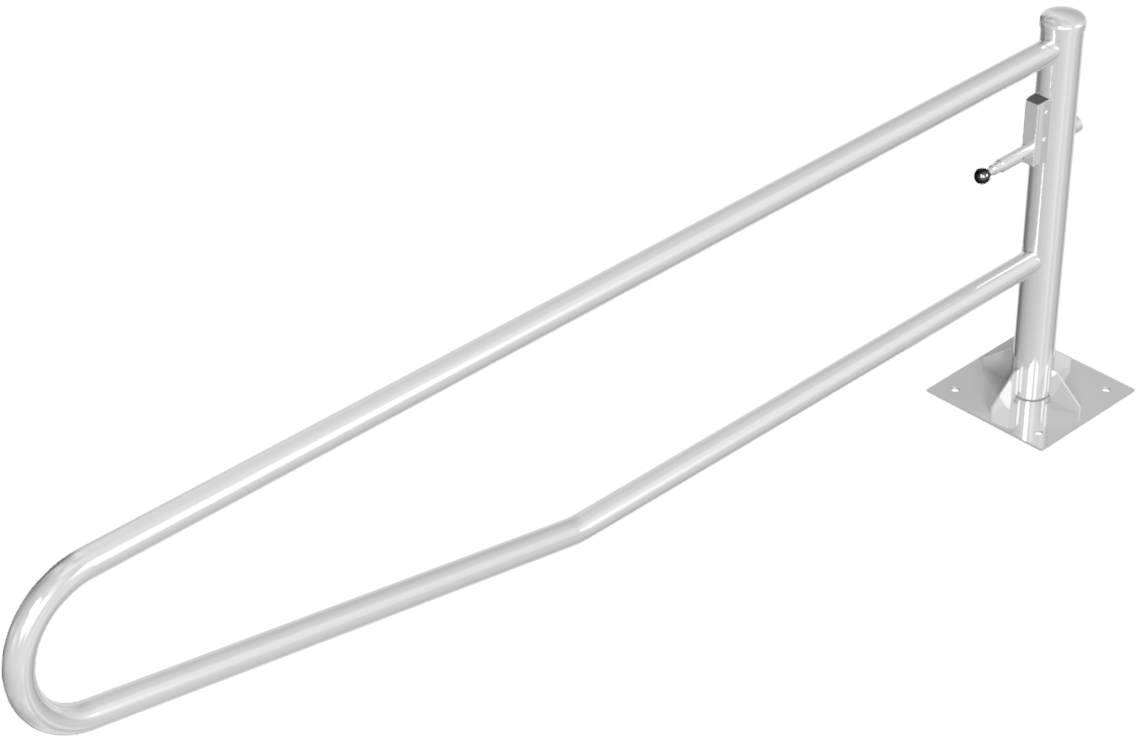 Gatterschranke drehbar 3,00m für Vorhangschloss_x000D_ Drehpfosten: Ø 102mm, Schrankenarm: Ø 60mm_x0