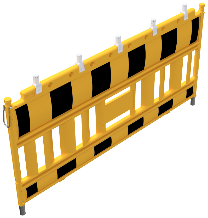 EURO2 Absperrschrankengitter _x000D_ 2,00 m - Typ LIGHT INDUSTRIE_x000D_ aus Kunststoff (gelb RAL 10