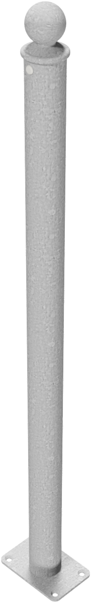 Standrohr Ø 60mm 1,00m verzinkt_x000D_ zum Aufdübeln, mit Alukugelkopf,