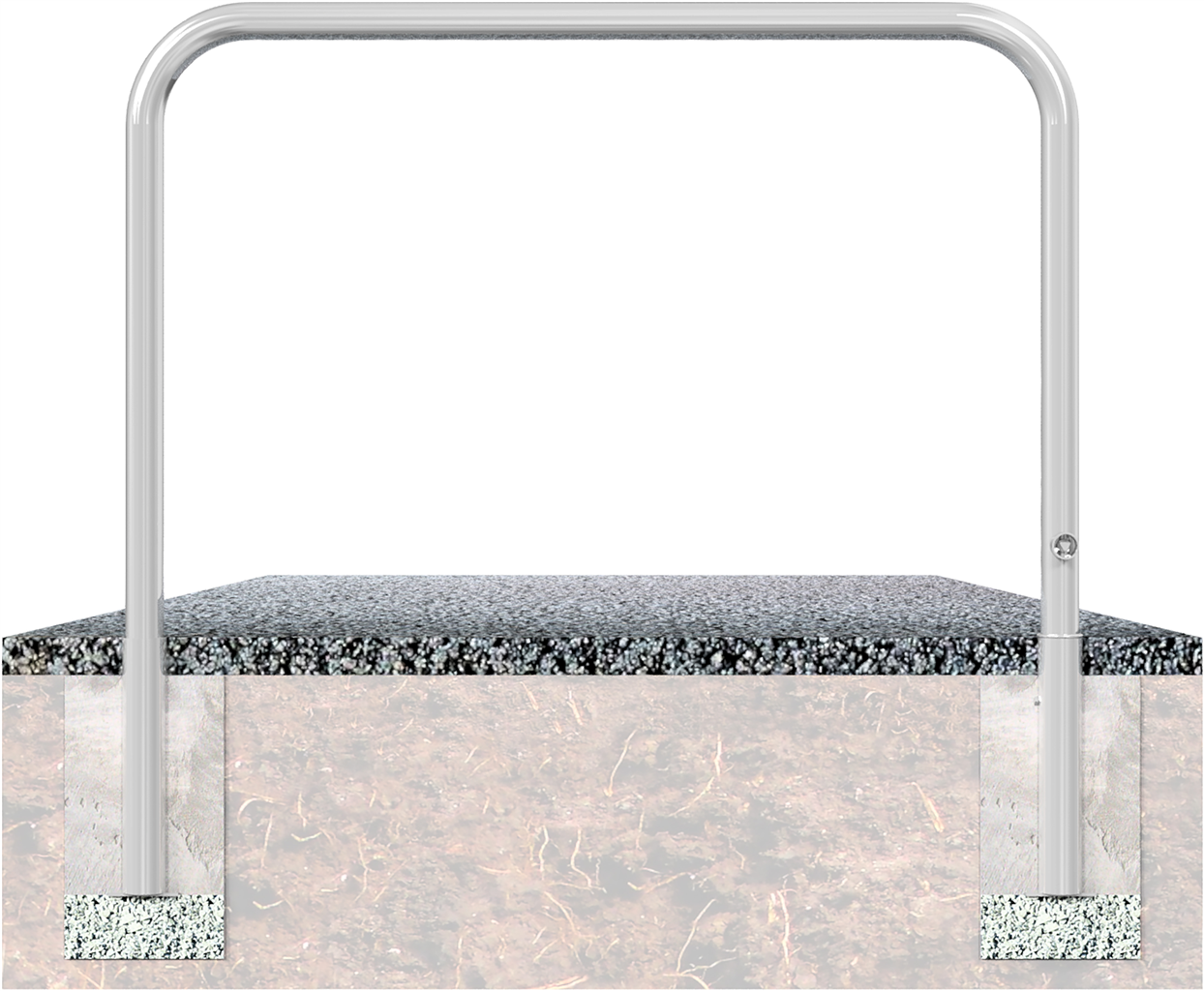 Abweisebügel Ø 60mm, feuerverzinkt_x000D_ Breite 1500 mm, Höhe Überflur 1000 mm,_x000D_ ohne Querhol