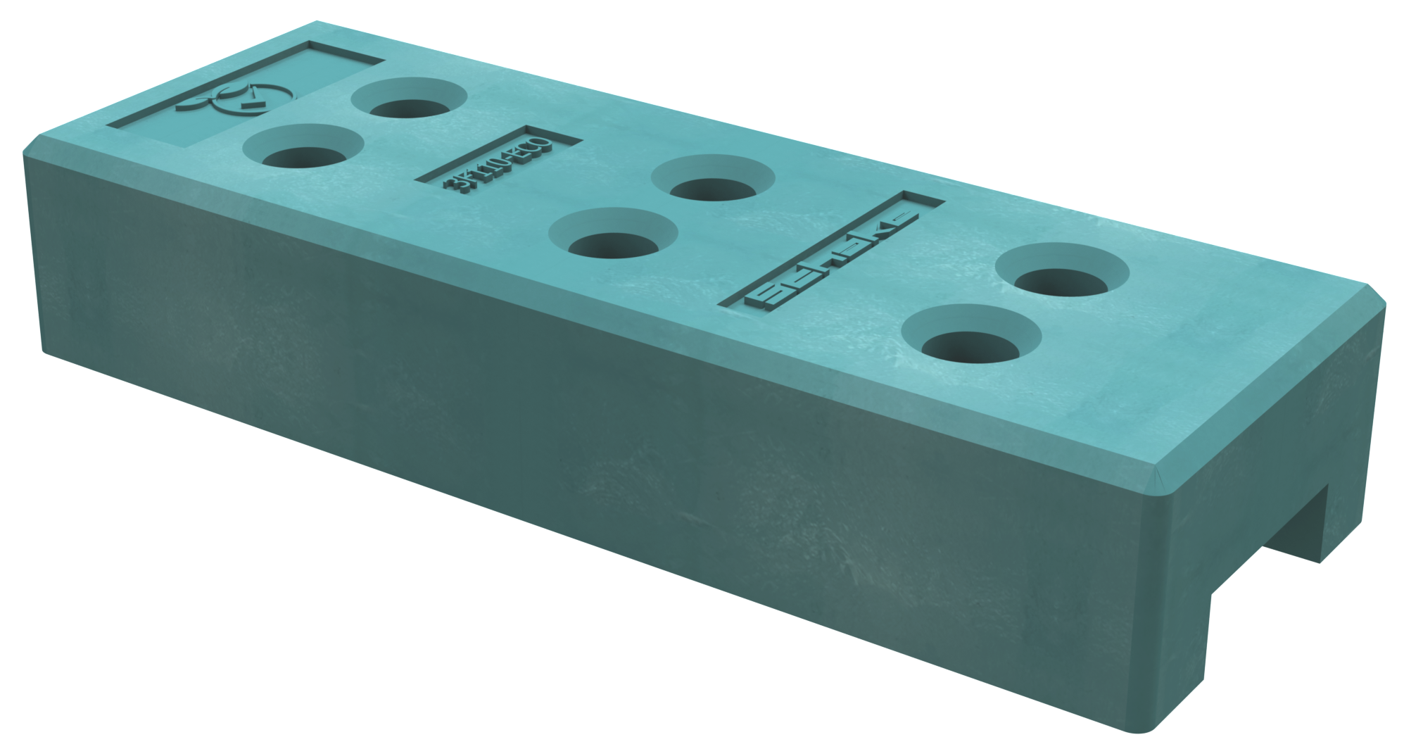 Bauzaunfuß ECO aus recyceltem Hart-PVC _x000D_ _x000D_ Die Verwendung von recyceltem PVC trägt zur S