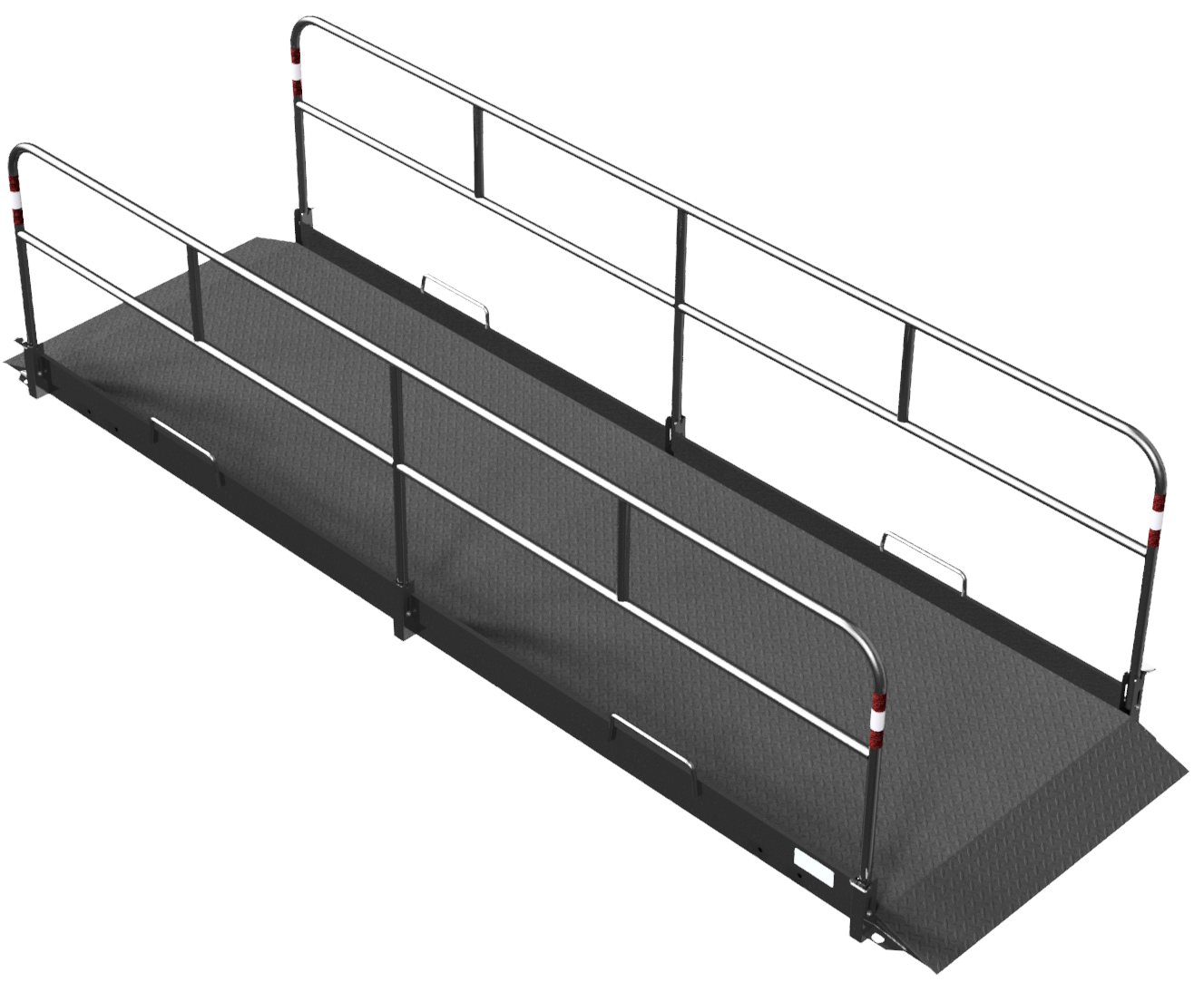 Alu-Grabenbrücke 4,50 m lang, 1,30 m breit_x000D_ Belag besteht aus rutschsicherem_x000D_ Alu-Tränen