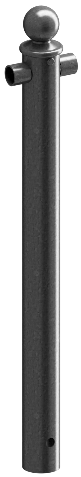 Mittelpfosten für Schutzgeländer_x000D_ Ø60mm, mit Alu-Kugelkopf_x000D_ Gesamtlänge 800mm,_x000D_ fü