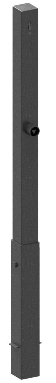 Absperrpfosten Typ 470FZ -herausnehmbar-_x000D_ 70x70mm, mit Dreikantverschluss und _x000D_ Profilzy