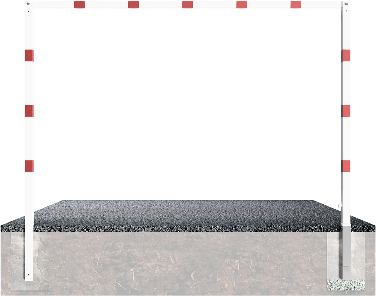 Höhenbegrenzer 70x70mm -schwenkbar- zum_x000D_ Einbetonieren, Durchfahrtshöhe: 2,00m_x000D_ Gesamtbr