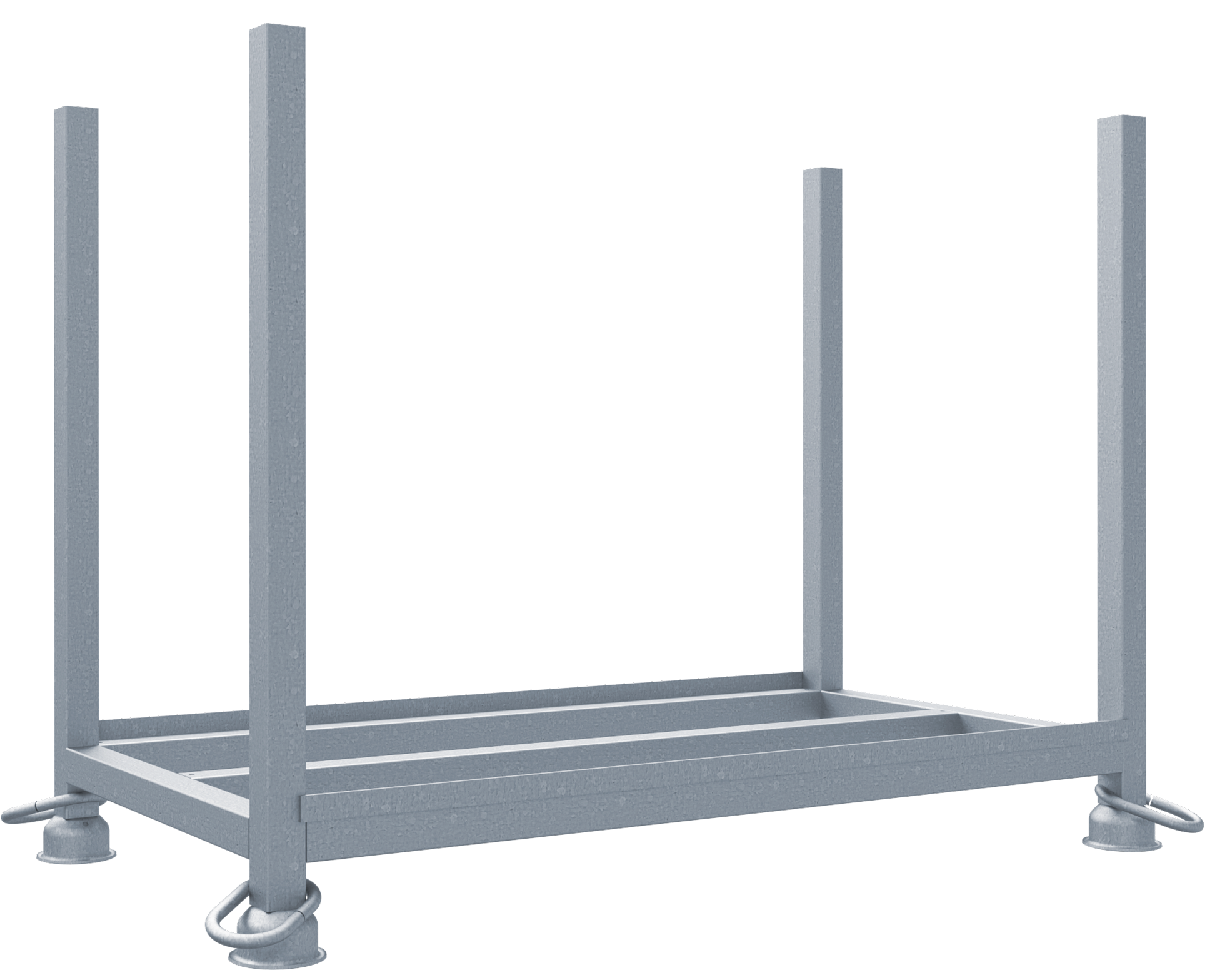 Stapelpalette für Bauzaunfüße für Lagerung und Transport _x000D_ von 25 Stk. Bauzaunfüßen 3F110 und