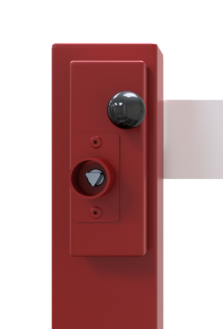 Handschranke 2,5m mit fester Auflagestütze_x000D_ Lichte Durchfahrtsbreite ca. 2430mm_x000D_ mit Bod