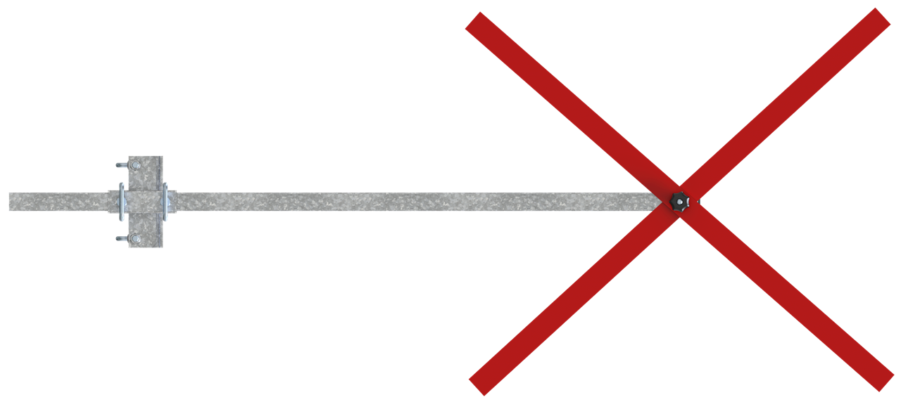 Auskreuzung_x000D_ aus stabilen Aluminiumprofilen mit RA2 Folie inkl. Ausleger aus Vierkantrohr verz