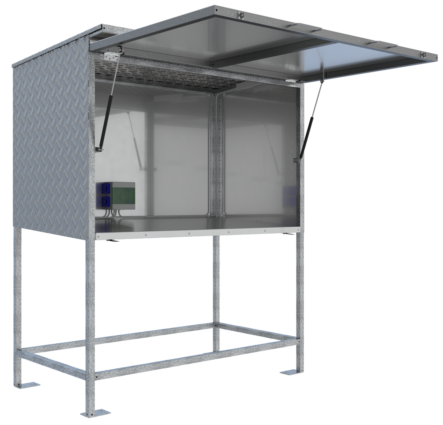 Planstand Elektro_x000D_ Stromzufuhr über Anbaustecker Schuko 230V, IP68 gesichert, durch optionales