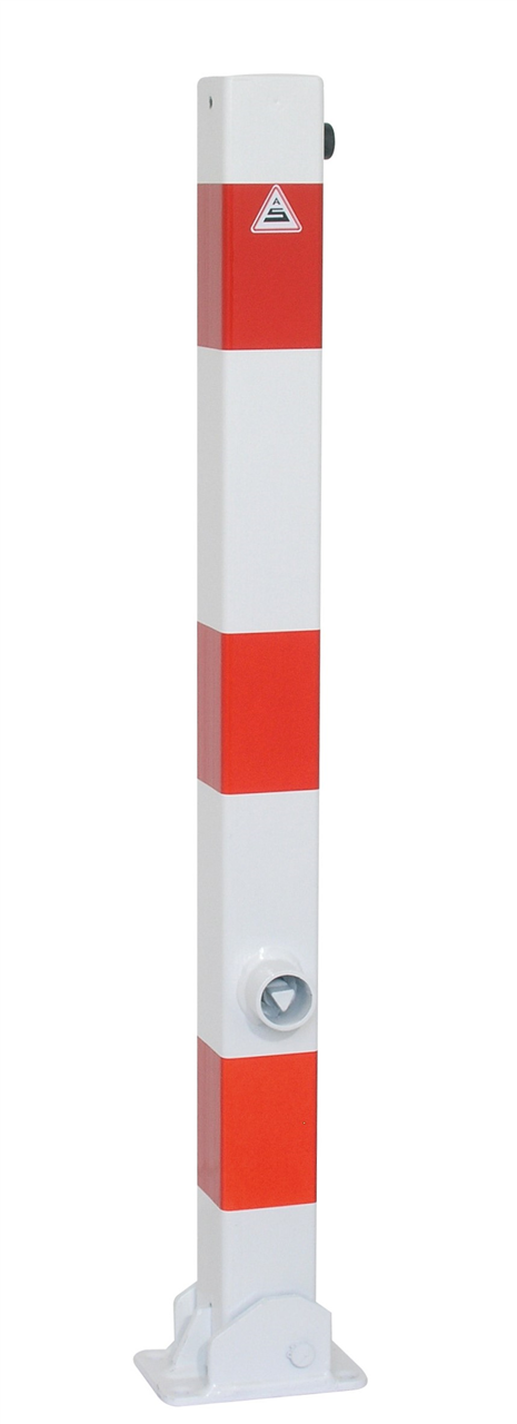 Absperrpfosten Typ 470FUHB -umlegbar-_x000D_ mit Dreikantverschluss, zum Einbetonieren,_x000D_ 70x70