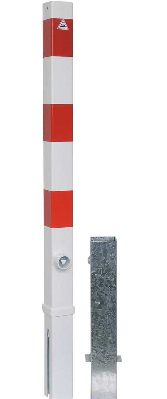 Absperrpfosten Typ 470F/1, 70x70mm, _x000D_ -herausnehmbar-, mit Dreikantverschluss,_x000D_ feuerver