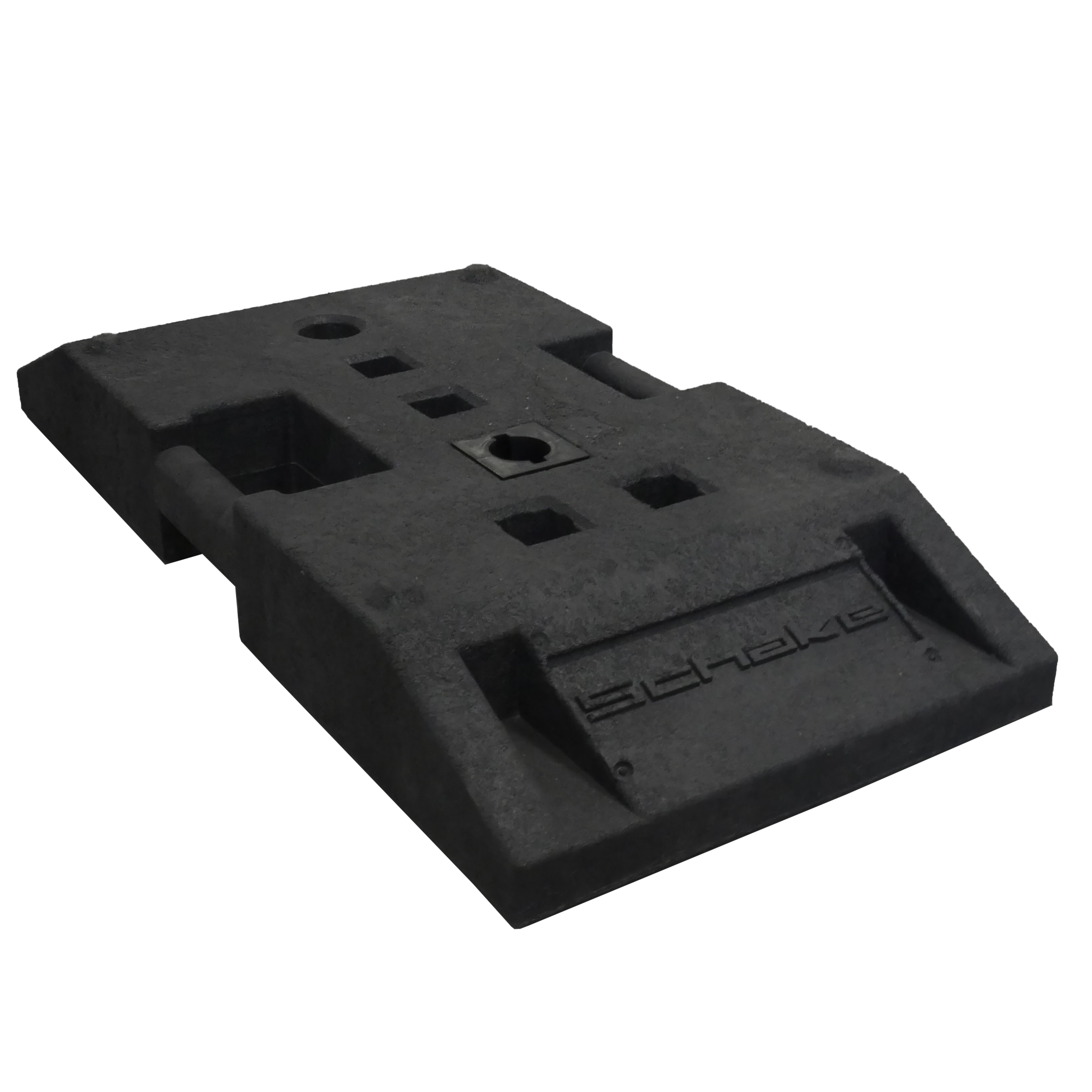 BASt Fußplatte - Typ Nox -_x000D_ mit Einsatz für BASt Wendebaken _x000D_ L: 850mm, B: 410mm, H: 120